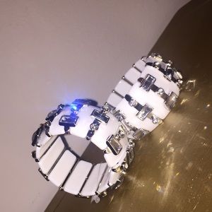 White rhinestone bracelet